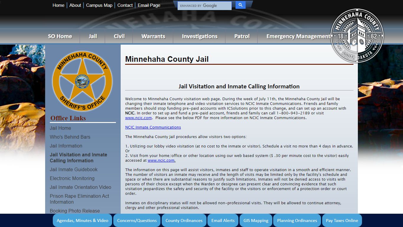 Minnehaha County, South Dakota Official Website - Jail